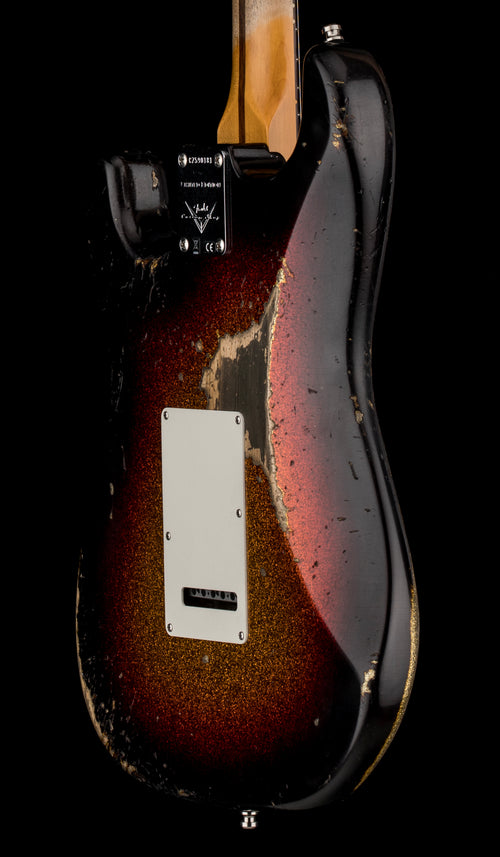 Fender Custom Shop Custom Deluxe Stratocaster Heavy Relic - 3-Tone Sunburst Sparkle #90181