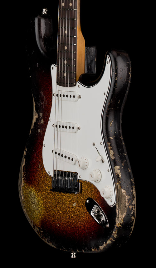 Fender Custom Shop Custom Deluxe Stratocaster Heavy Relic - 3-Tone Sunburst Sparkle #90181