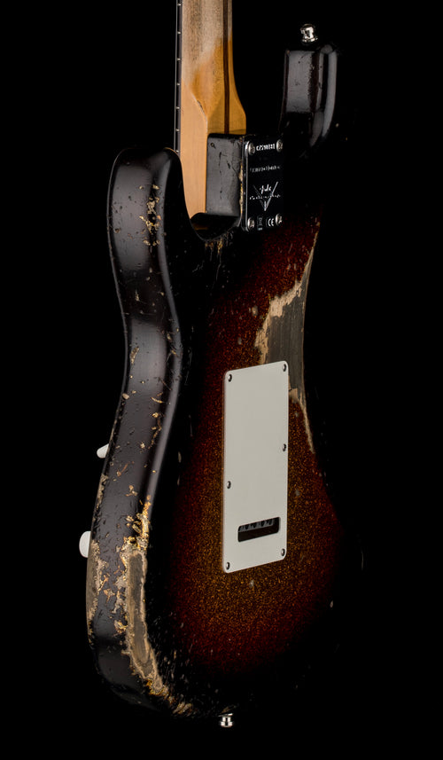 Fender Custom Shop Custom Deluxe Stratocaster Heavy Relic - 3-Tone Sunburst Sparkle #90181