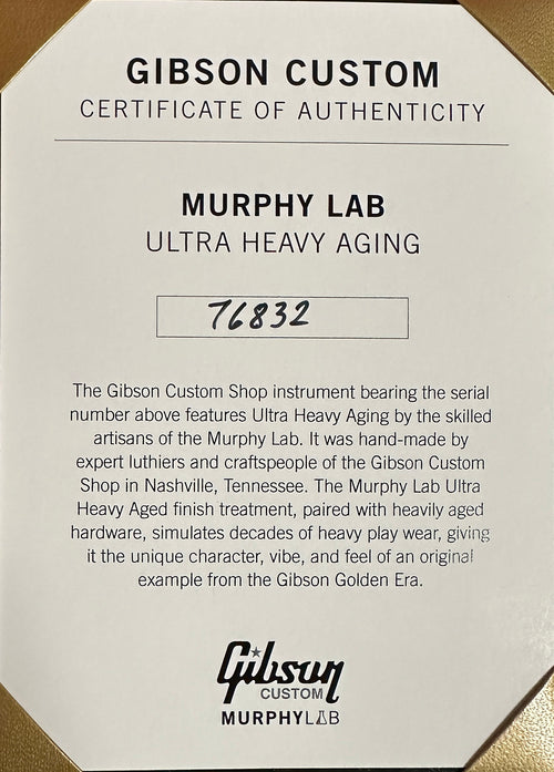 Gibson Custom Shop Limited Edition 1957 Les Paul Reissue Murphy Lab Ultra Heavy Aged - Refin Burst #76832