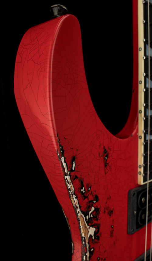 Jackson Custom Shop Korina SL2H FR Heavy Relic - Ferrari Red over Black #11582 (Empire Music Spec)