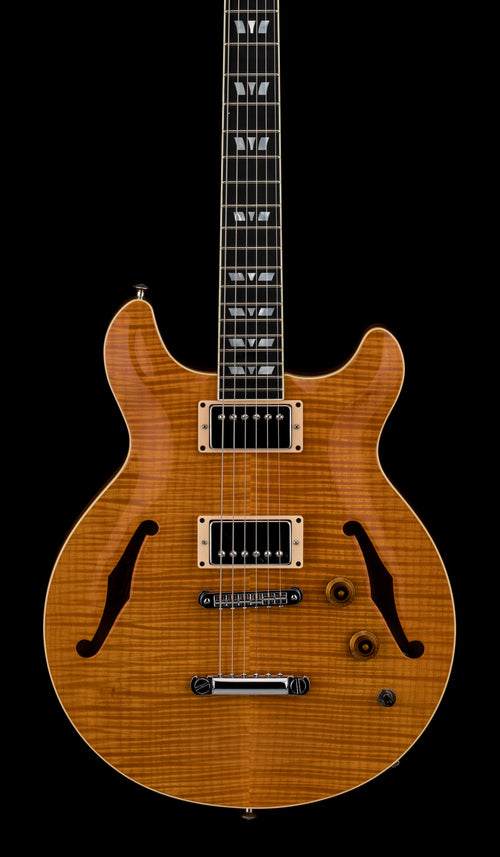 Used Hamer Custom Shop Newport Pro (2003) - Amber #52665 with Original Hard Case