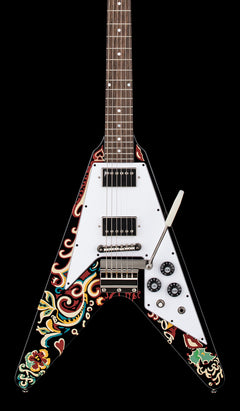 Epiphone Jimi Hendrix Signature "Love Drops" Flying V - Ebony #21004