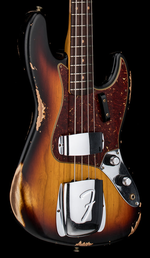 Fender Custom Shop 1961 Jazz Bass Heavy Relic - Bleached 3-Tone Sunburst #78331 (Copy)