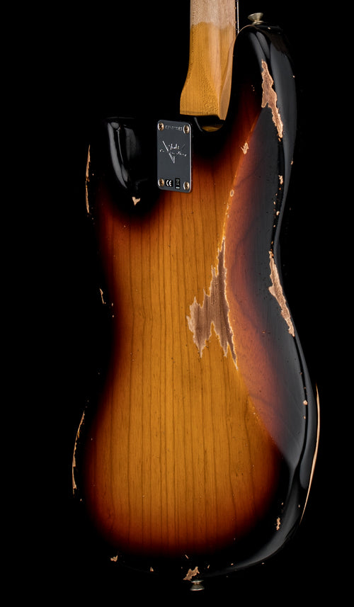 Fender Custom Shop 1961 Jazz Bass Heavy Relic - Bleached 3-Tone Sunburst #78331 (Copy)