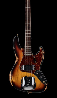 Fender Custom Shop 1961 Jazz Bass Heavy Relic - Bleached 3-Tone Sunburst #78331 (Copy)