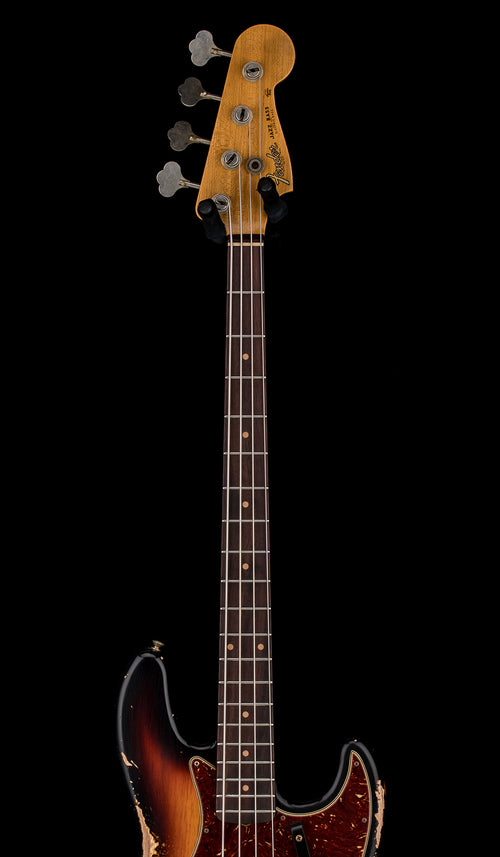 Fender Custom Shop 1961 Jazz Bass Heavy Relic - Bleached 3-Tone Sunburst #78331 (Copy)