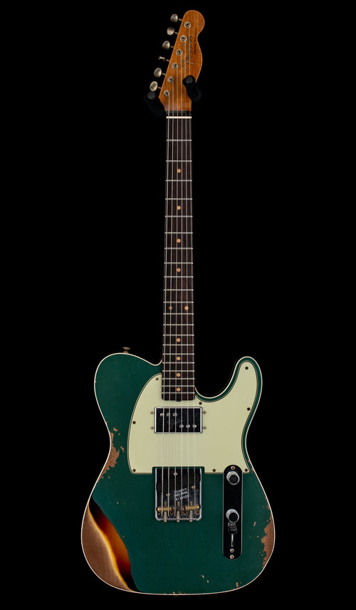 Fender Custom Shop Limited Edition Cunife Telecaster Custom Heavy Relic - Aged Sherwood Green Metallic/Chocolate 3-Color Sunburst #38453