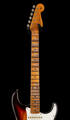 Fender Custom Shop Limited Edition Red Hot Hardtail Stratocaster Heavy Relic - Faded Aged Chocolate 3-Tone Sunburst #80022