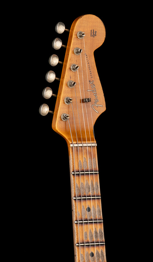 Fender Custom Shop Limited Edition Red Hot Hardtail Stratocaster Heavy Relic - Faded Aged Chocolate 3-Tone Sunburst #80022