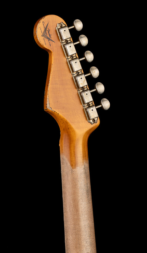 Fender Custom Shop Limited Edition Red Hot Hardtail Stratocaster Heavy Relic - Faded Aged Chocolate 3-Tone Sunburst #80022