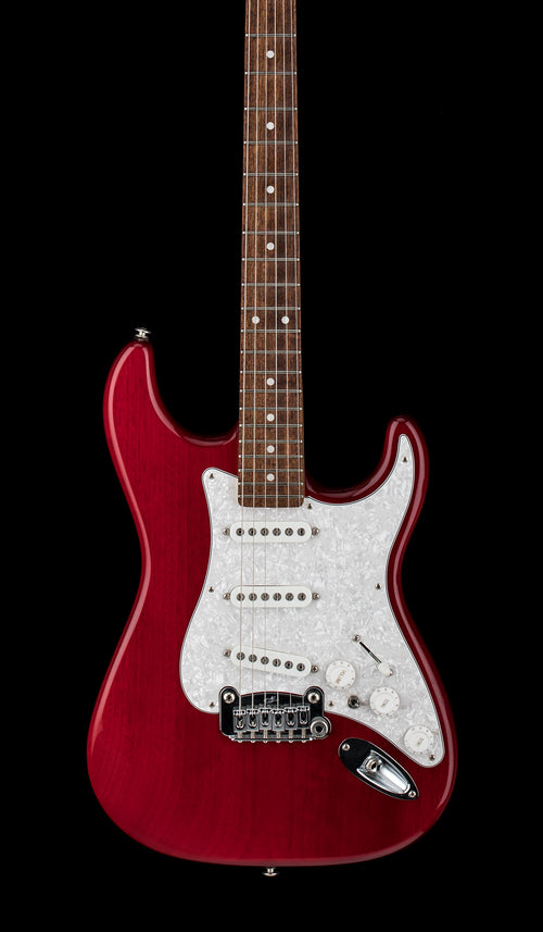 USED G&L 40th Anniversary S-500 - Clear Ruby Red #05150 with Original Hardshell Case