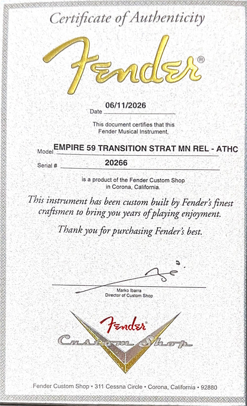 Fender Custom Shop Empire 59 Transition Stratocaster Relic - Aged Tahitian Coral #20266