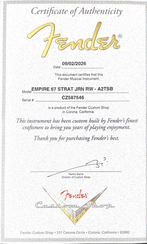 Fender Custom Shop Empire '67 Stratocaster Journeyman Relic - Aged 2-Color Sunburst #87546