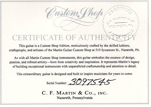 Martin Custom Shop D-28 Style Pale Moon Ebony #97545 (Empire Music Spec)