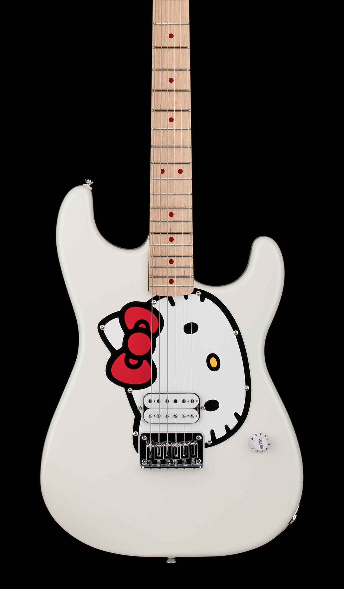 ギター Fender Hello Kitty White Stratocaster Squier Fender x Hello Kitty White Stratocaster – Empire Music