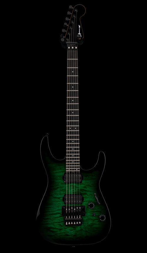 Charvel Pro-Mod Plus Dinky DK24 HH FR QM EB - Cloaked Emerald Green #00373
