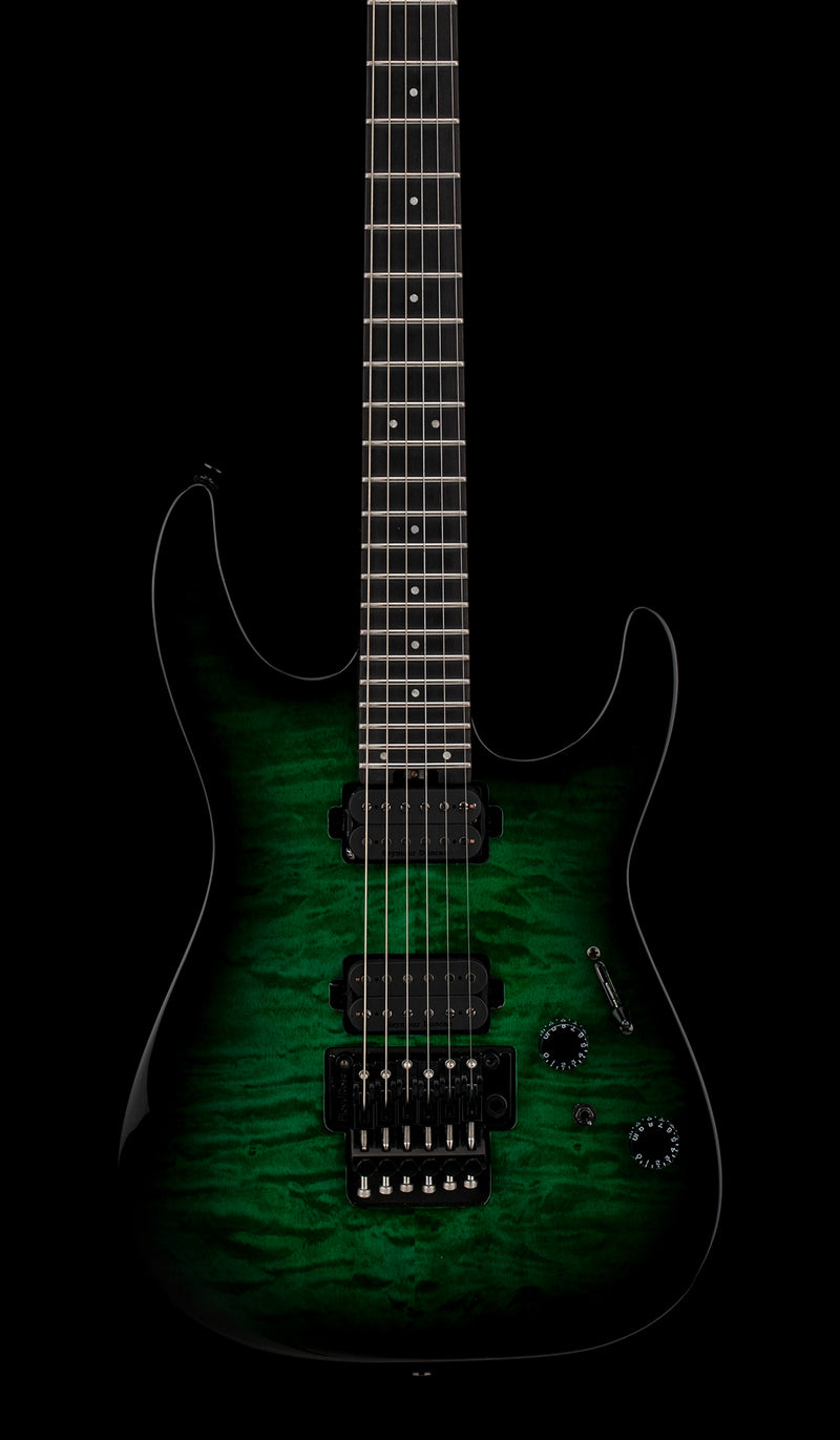 Charvel Pro-Mod Plus Dinky DK24 HH FR QM EB - Cloaked Emerald Green #00373