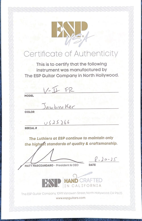 ESP V-II FR USA - Jawbreaker #25266