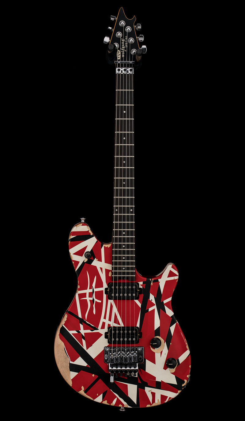 EVH Limited Edition Wolfgang Special Striped Series - Aged Red, Black, and White #50438