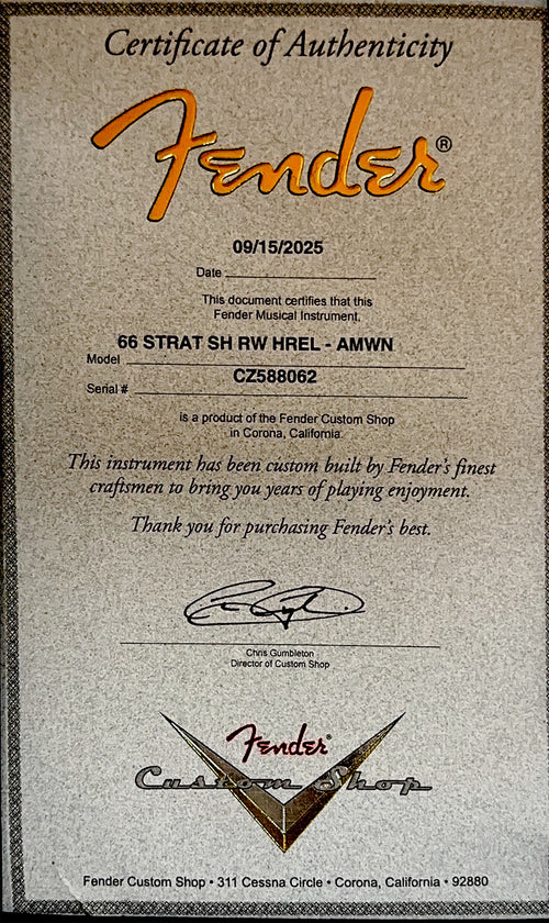 Fender Custom Shop 1966 Stratocaster SH Heavy Relic - Aged Midnight Wine #88062