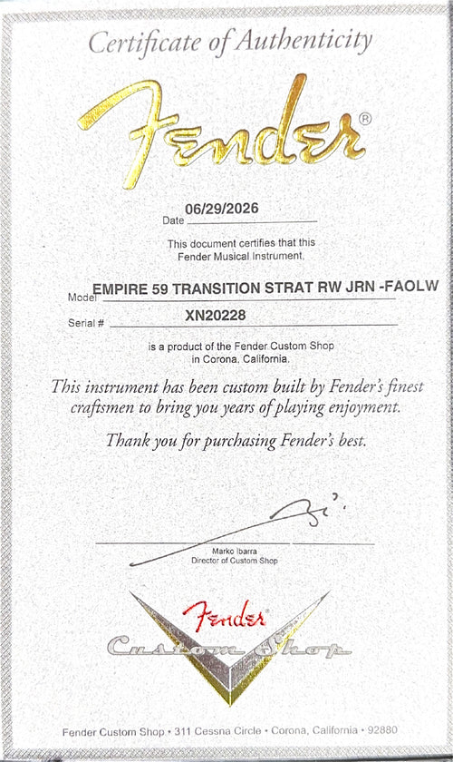 Fender Custom Shop Empire 59 Transition Stratocaster Journeyman Relic - Faded Aged Olympic White #20228