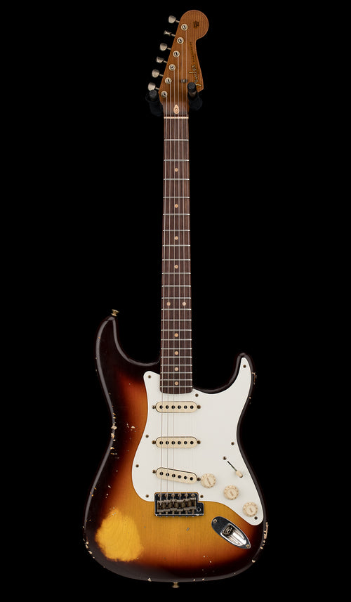 Fender Custom Shop Empire 59 Transition Stratocaster Relic - Faded Aged Chocolate 3-Color Sunburst #19506