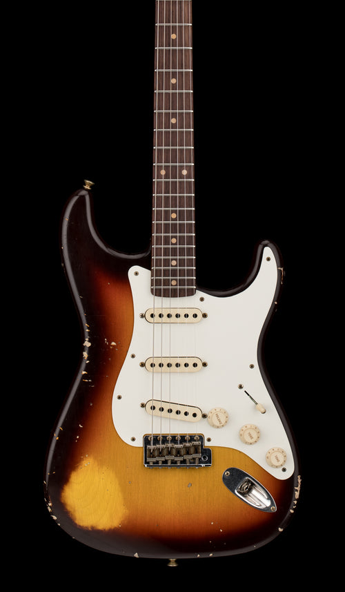 Fender Custom Shop Empire 59 Transition Stratocaster Relic - Faded Aged Chocolate 3-Color Sunburst #19506