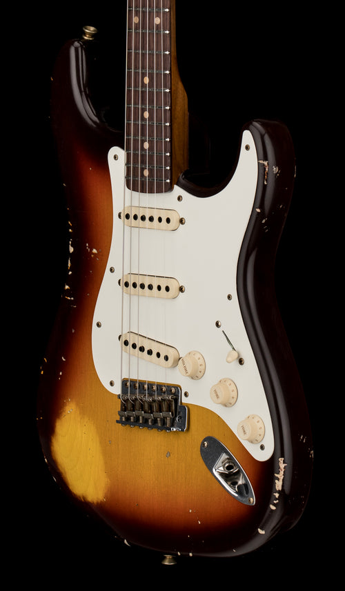 Fender Custom Shop Empire 59 Transition Stratocaster Relic - Faded Aged Chocolate 3-Color Sunburst #19506