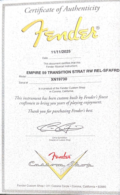 Fender Custom Shop Empire 59 Transition Stratocaster Relic - Super Faded Aged Fiesta Red #19730