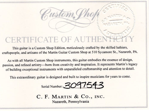 Martin Custom Shop D-28 Style Pale Moon Ebony #97543 (Empire Music Spec)