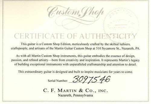 Martin Custom Shop D-28 Style Pale Moon Ebony #97546 (Empire Music Spec)