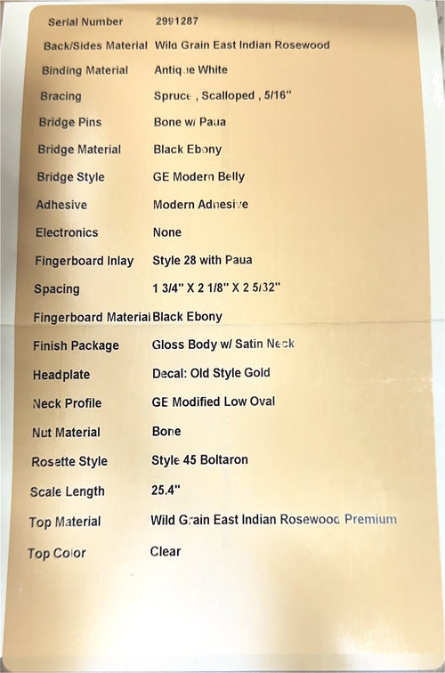 Martin Custom Shop HD-28 Style Wild Grain Rosewood #91287 (Empire Music Spec)