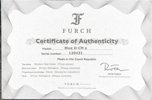 Used Furch Blue D-CM a #29431 with Hard Case