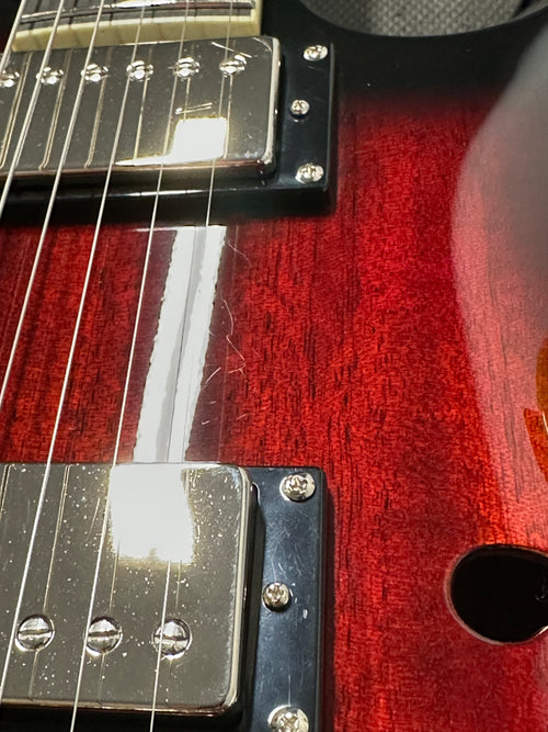Used PRS Hollowbody SE (2021) - Fire Red Burst #26624 with Original Hard Case