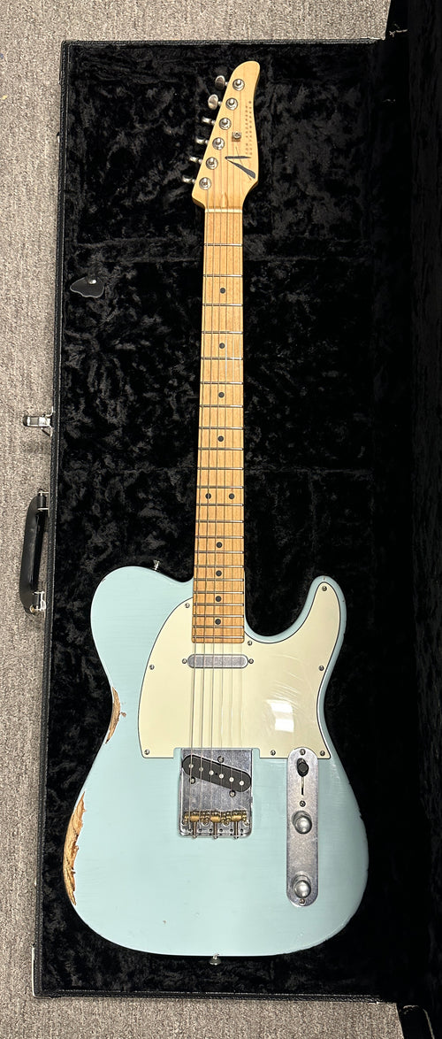 Used Tom Anderson T-Icon - Sonic Blue Distressed #1518A with Original Hard Case