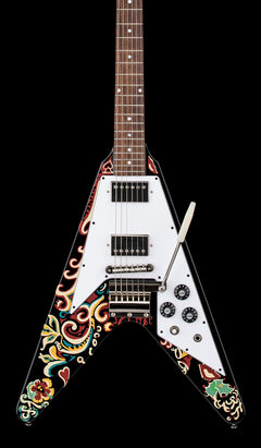 Epiphone Jimi Hendrix Signature "Love Drops" Flying V - Ebony #20966