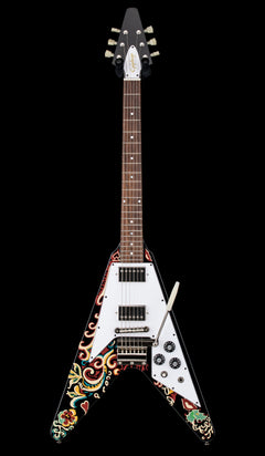 Epiphone Jimi Hendrix Signature "Love Drops" Flying V - Ebony #20966