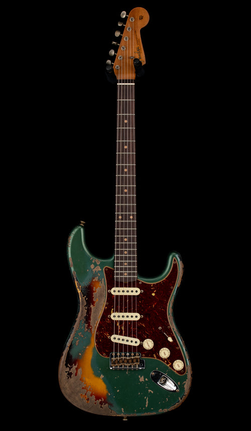 Fender Custom Shop Limited Edition Roasted '61 Strat Heavy Relic - Sherwood Metallic over 3-Color Sunburst #81605