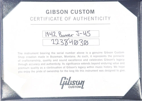 Gibson Custom Shop 1942 Banner J-45 - Vintage Sunburst #84030