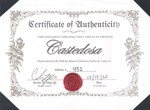 Castedosa Guitars Halcón Standard w/ La Raza Fuzz Circuit - Aged Sherwood Green #452