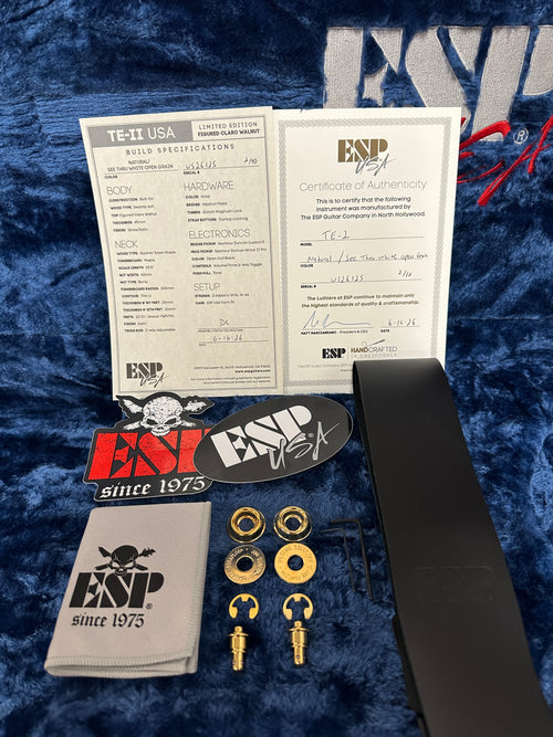ESP USA Limited Edition TE-2 - Natural/See Thru White #26125