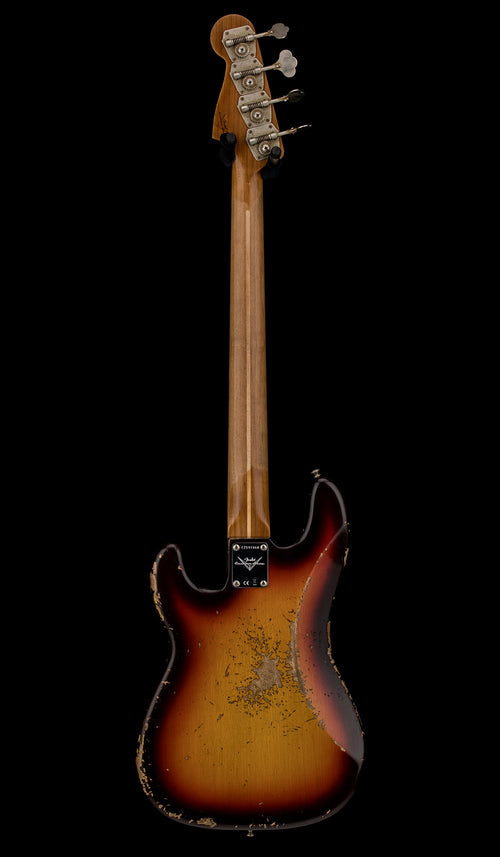 Fender Custom Shop Empire 58 Precision Bass Heavy Relic - Faded Aged Chocolate 3-Color Sunburst #91060