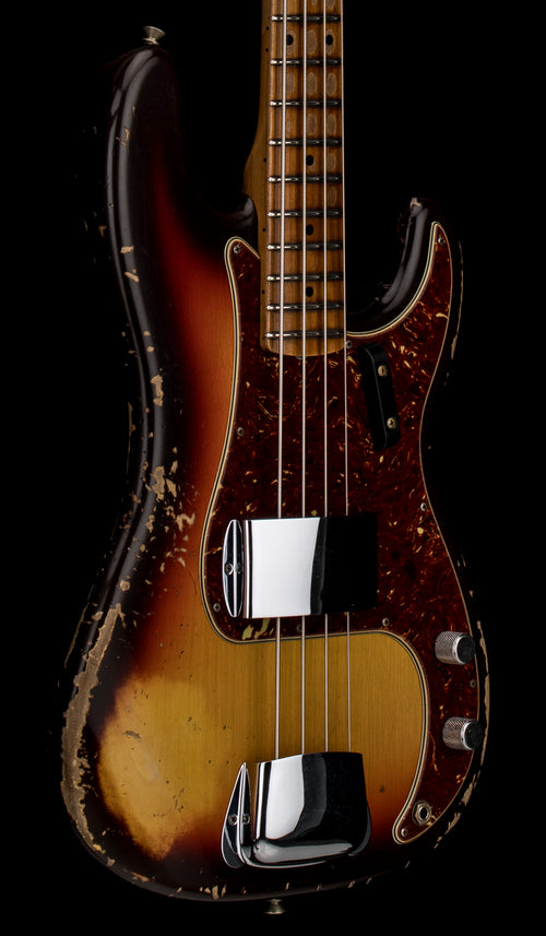Fender Custom Shop Empire 58 Precision Bass Heavy Relic - Faded Aged Chocolate 3-Color Sunburst #91060
