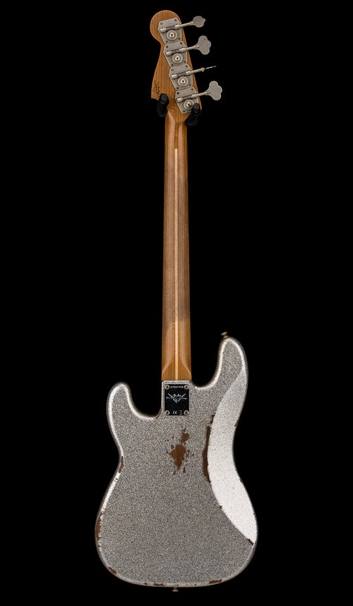 Fender Custom Shop Empire 58 Precision Bass Heavy Relic - Faded Aged Silver Sparkle #87758