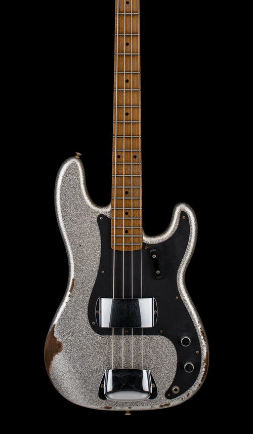 Fender Custom Shop Empire 58 Precision Bass Heavy Relic - Faded Aged Silver Sparkle #87758