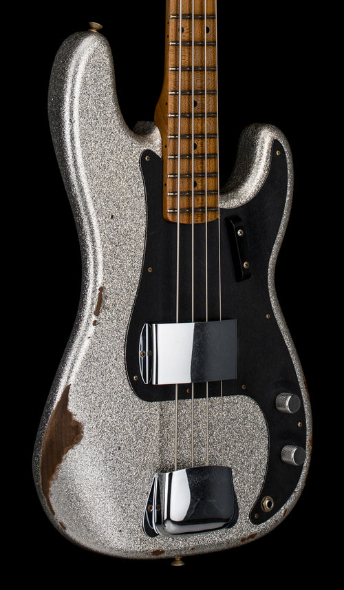 Fender Custom Shop Empire 58 Precision Bass Heavy Relic - Faded Aged Silver Sparkle #87758