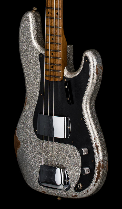 Fender Custom Shop Empire 58 Precision Bass Heavy Relic - Faded Aged Silver Sparkle #87758