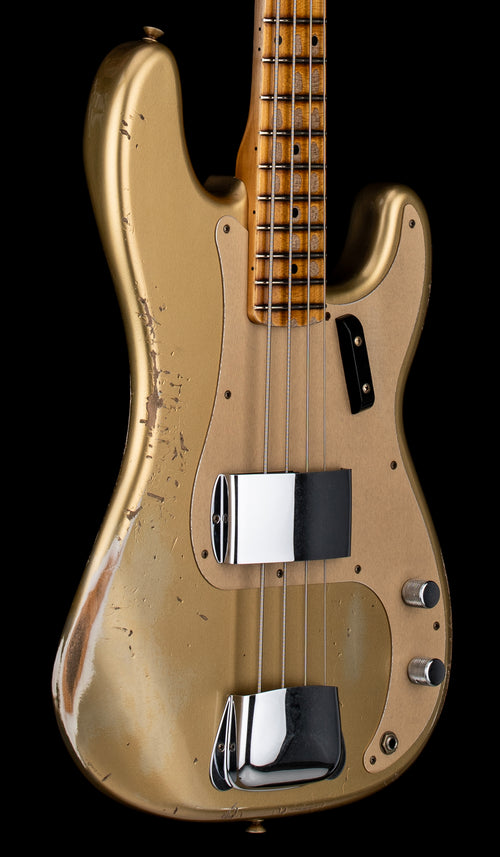 Fender Custom Shop Limited Edition "P" Jazz Bass Heavy Relic - Aged Aztec Gold #83186