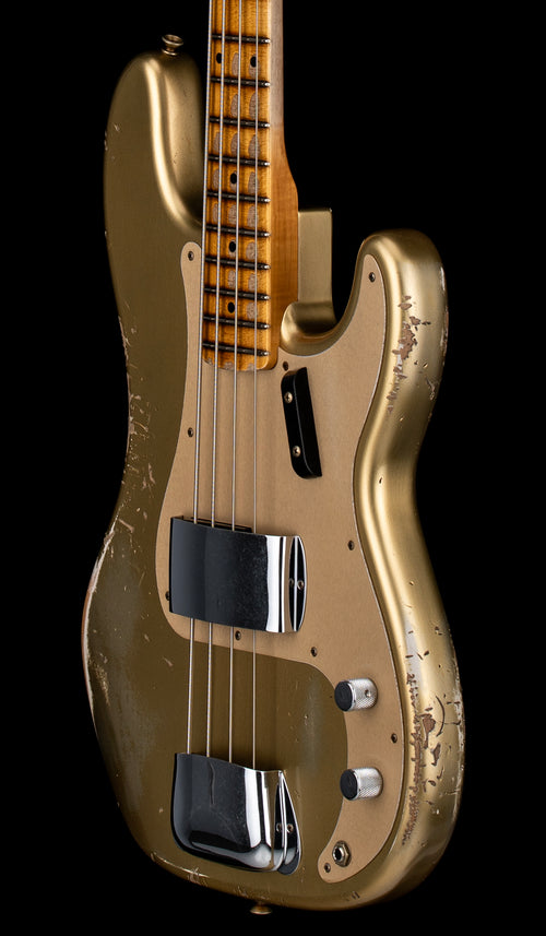 Fender Custom Shop Limited Edition "P" Jazz Bass Heavy Relic - Aged Aztec Gold #83186